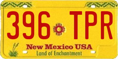 NM license plate 396TPR