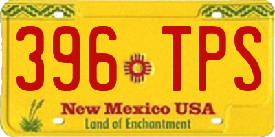 NM license plate 396TPS