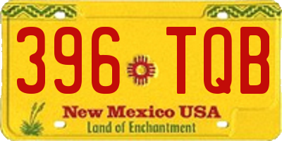 NM license plate 396TQB
