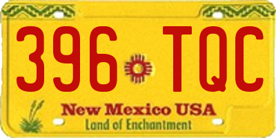 NM license plate 396TQC