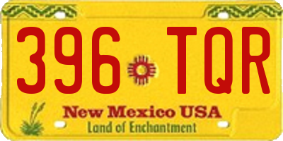 NM license plate 396TQR
