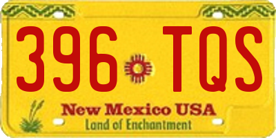 NM license plate 396TQS