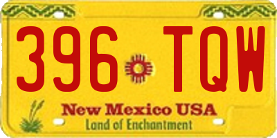 NM license plate 396TQW