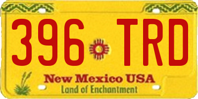 NM license plate 396TRD