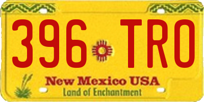 NM license plate 396TRO
