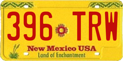 NM license plate 396TRW