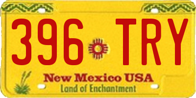 NM license plate 396TRY
