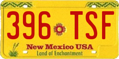 NM license plate 396TSF