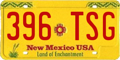NM license plate 396TSG