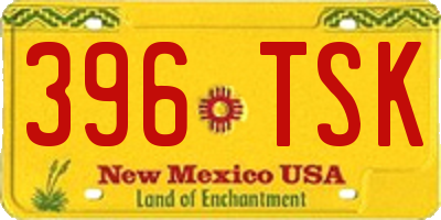 NM license plate 396TSK