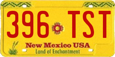 NM license plate 396TST
