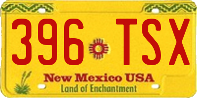 NM license plate 396TSX