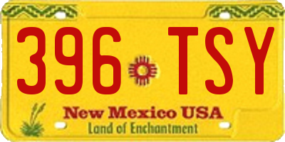 NM license plate 396TSY
