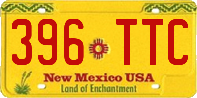 NM license plate 396TTC