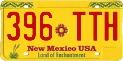 NM license plate 396TTH