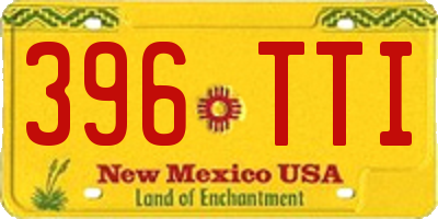 NM license plate 396TTI