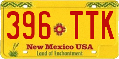 NM license plate 396TTK