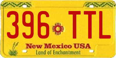 NM license plate 396TTL