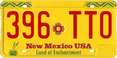 NM license plate 396TTO
