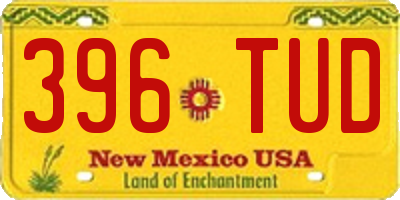 NM license plate 396TUD
