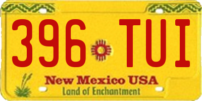 NM license plate 396TUI