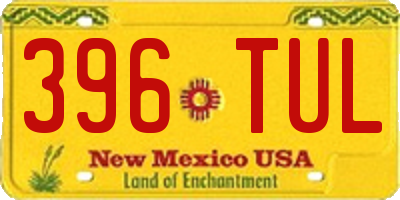 NM license plate 396TUL