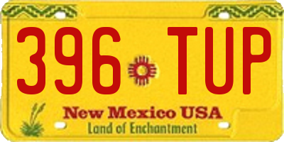 NM license plate 396TUP