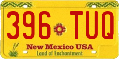 NM license plate 396TUQ