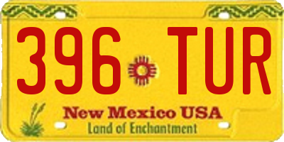 NM license plate 396TUR