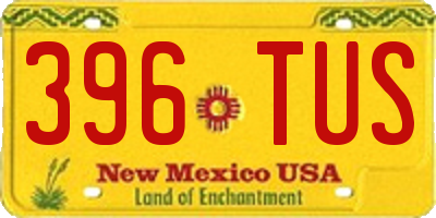 NM license plate 396TUS