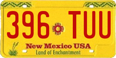 NM license plate 396TUU
