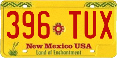 NM license plate 396TUX