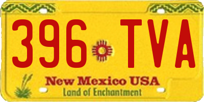 NM license plate 396TVA