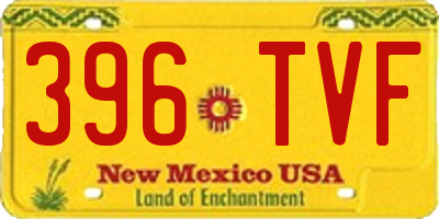 NM license plate 396TVF