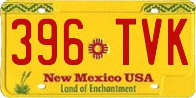 NM license plate 396TVK