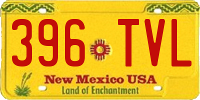 NM license plate 396TVL
