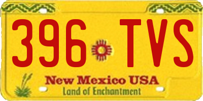 NM license plate 396TVS