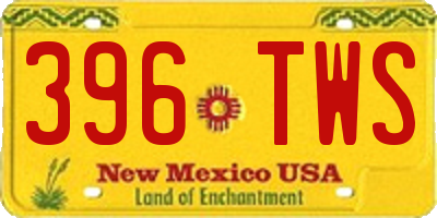 NM license plate 396TWS