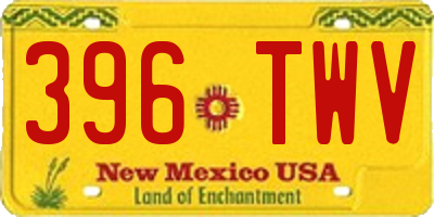 NM license plate 396TWV