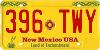 NM license plate 396TWY