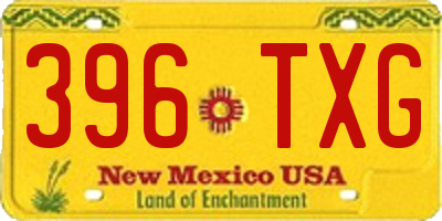 NM license plate 396TXG