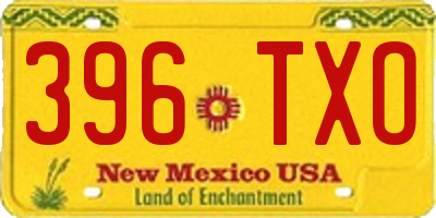 NM license plate 396TXO