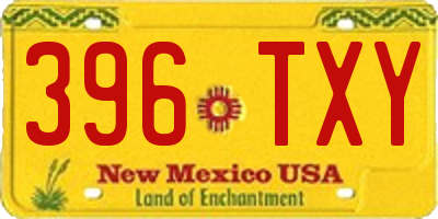 NM license plate 396TXY