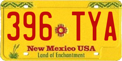 NM license plate 396TYA