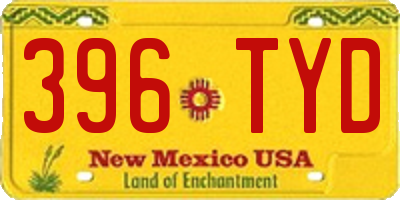 NM license plate 396TYD