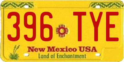NM license plate 396TYE