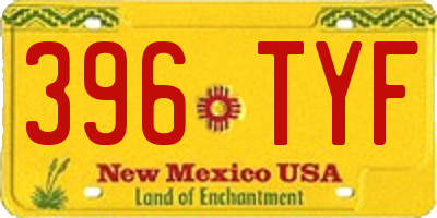 NM license plate 396TYF