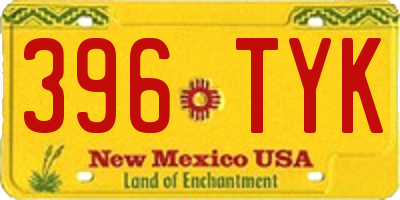 NM license plate 396TYK