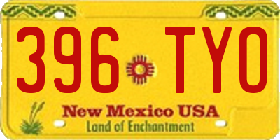 NM license plate 396TYO