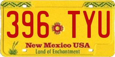 NM license plate 396TYU
